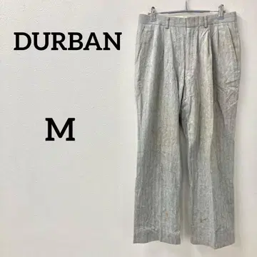 DURBAN (더반) 코튼 슬랙스 그레이 헤링본 무늬