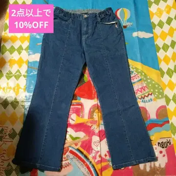 새상품급/드럭 스토어즈/데님 스트레치 팬츠/하트/F