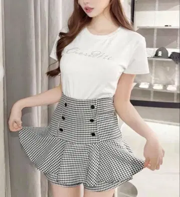 셰리미 cheri mi 더블 버튼 치마바지 S 사이즈