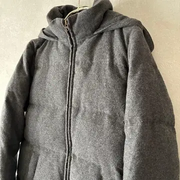 [ 스튜디오 클립 ] 그레이 후드 부착 다운 자켓