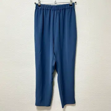 mizuiro ind 센터 프레스 스트레이트 팬츠 블루 사이즈 2