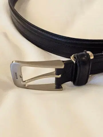 블랙 가죽 벨트 약 90cm 메탈 버클