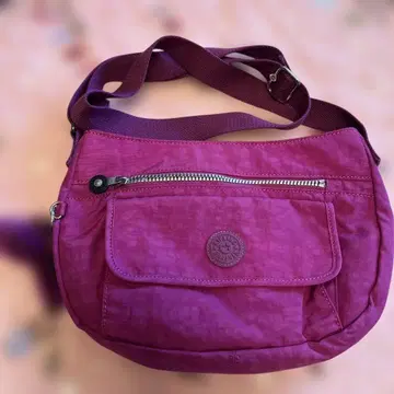 kipling 퍼플 나일론 숄더백