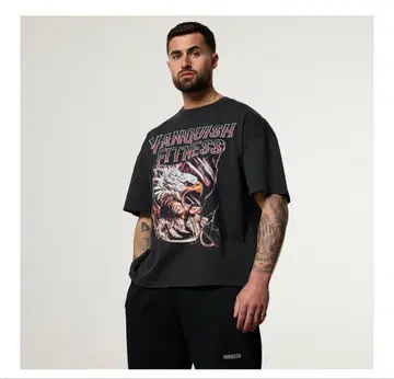 VANQUISH FITNESS 그래픽 T셔츠 블랙 L