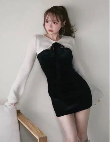 Andmary Anita ribbon mini dress