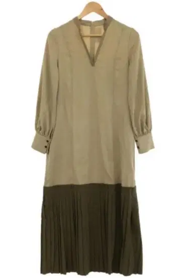 [컨디션 최상] 콤비네이션 플리츠 롱 원피스 M 사이즈