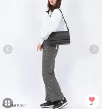 MARY QUANT 올 패턴 리얼 데이지 자수 팬츠 그레이