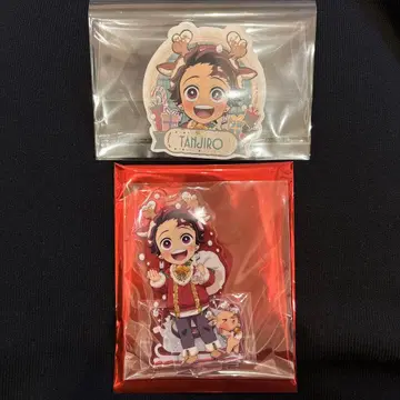 귀멸의 칼날 크리스마스 아크릴 스탠드 & 스티커 카마도 탄지로