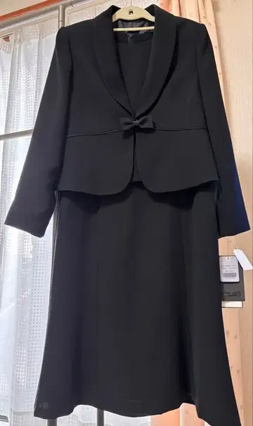 블랙 수트 원피스 수트 세트