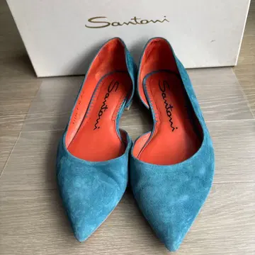 Santoni 스웨이드 플랫슈즈