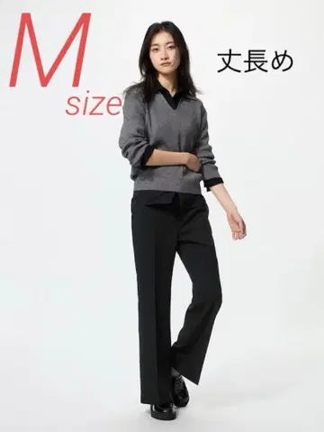 미사용 새상품 UNIQLO 스마트 플레어 팬츠 긴 길이 M 블랙