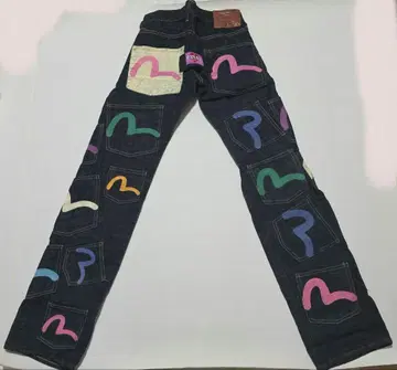 EVISU 데님 팬츠 메니 포켓 25 x 35 7000 에비수 에비수