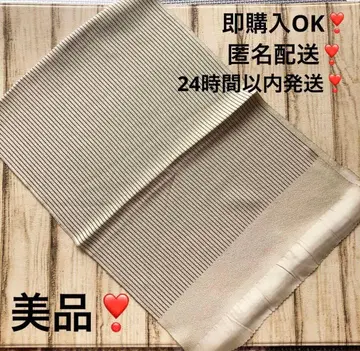 [ 새상품급 모던 오비 장식 천 ] 베이지/블랙 스트라이프