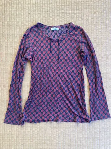 45rpm 코튼 프린트 긴팔 T셔츠