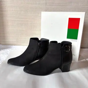 긴자 카네마츠 숏부츠 절개 24.5cm 블랙 아쿠아벨