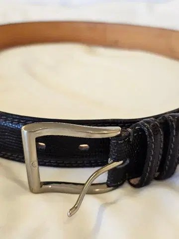 Massavno 천연 가죽 블랙 벨트 약 100cm