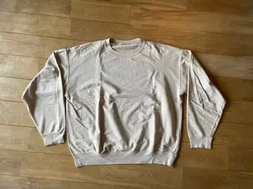 AURALEE 베이지 맨투맨 100% 코튼 사이즈 4