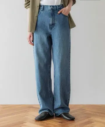 crewre 크루레 조절 가능 I라인 데님 washed blue 2