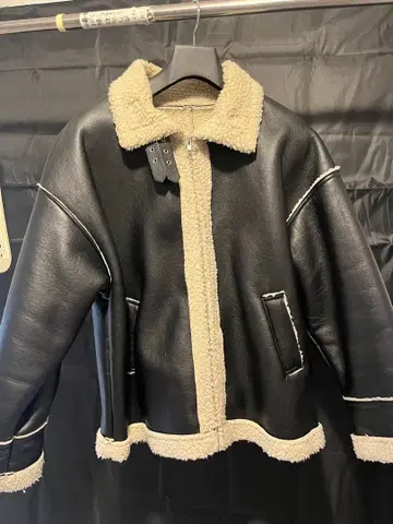 FREE'S MART 인조 가죽 봄버 자켓