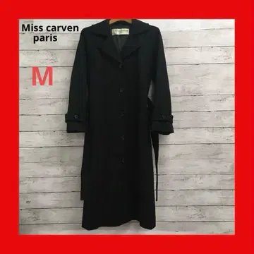 새상품급 Miss carven 칼벤 가을/겨울 롱 코트 여성용 M 블랙