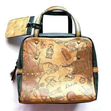 [ 새상품급 ] DAKOTA 다코타 치자레 큐브형 토트백 그린