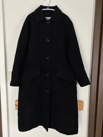 MHL 블랙 롱 코트