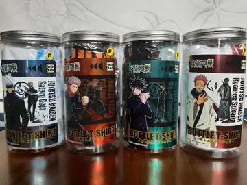 주술회전 -보틀 T셔츠- 세트 (4장 세트)