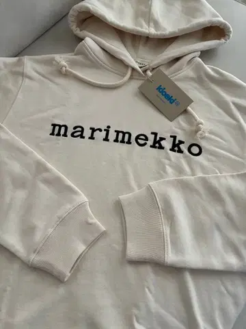 택 포함 새상품 마리메꼬 marimekko 크림 후디 후드티 M L
