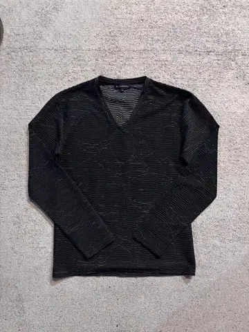 Striped V-neck top y2k