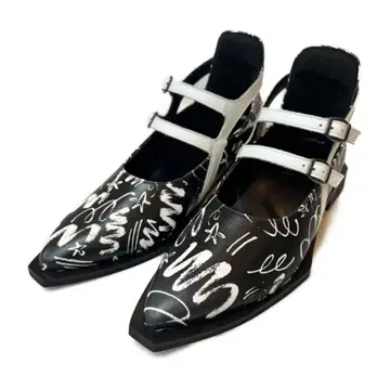 A-OK 아트풍 그래픽 프린트 로퍼 천연 가죽 일본제 FK3002