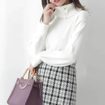 ProportionBodyDressing 메탈 바 포인트 니트