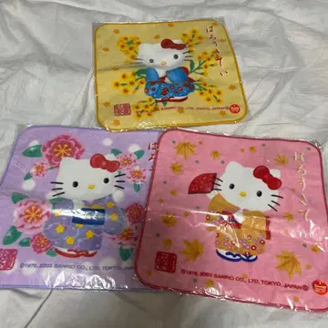산리오 Sanrio 헬로키티 핸드 타월 3장 세트 미사용