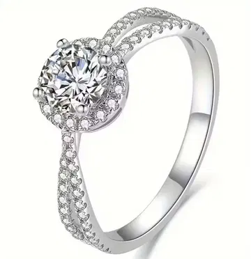 FJ 고품질 큐빅 지르코니아 라운드 컷 반지