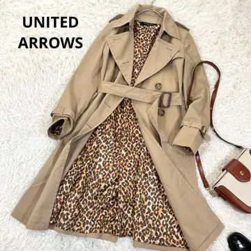새상품급 유나이티드 애로우즈 트렌치코트 40 레오파드 벨트 포함 베이지