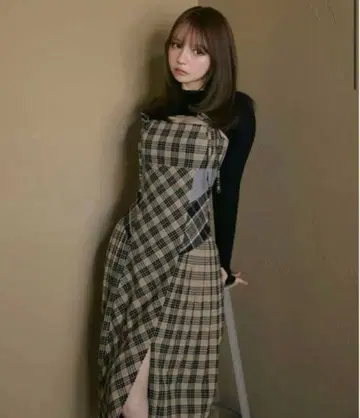 Andmary Nadia check long dress