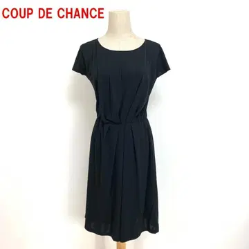 A5524 쿠 드 샹스 롱 원피스 프렌치 슬리브 블랙 34