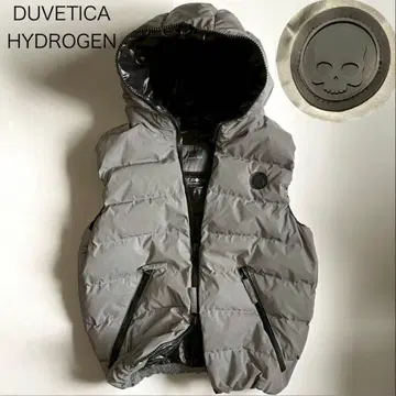레어 사이즈 [ 하이드로겐 듀베티카 ] 다운 베스트 스컬 50 더블 지퍼