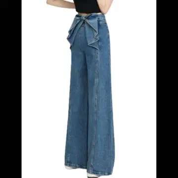 백리본 스트레이트 데님 팬츠 M 사이즈