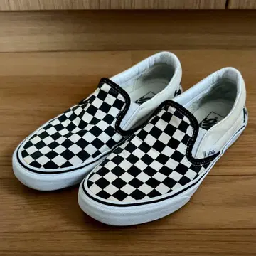 VANS 슬립온 체크 무늬 깃발