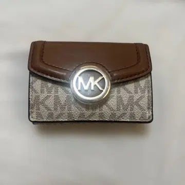 Michael Kors 3단 폴더형 지갑 브라운/베이지