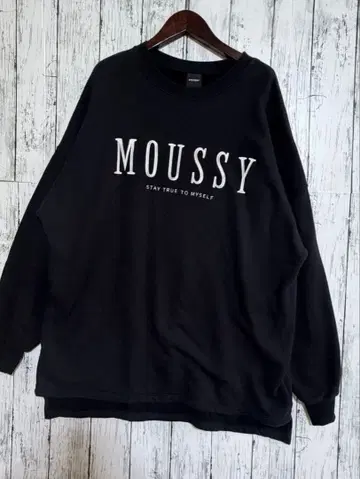 새상품급 MOUSSY 블랙 트레이닝복 (속기모) 블랙 루즈핏 블랙