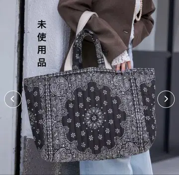 미사용품 SHIPS MALUS: 반다나 퀼팅 빅 토트 백