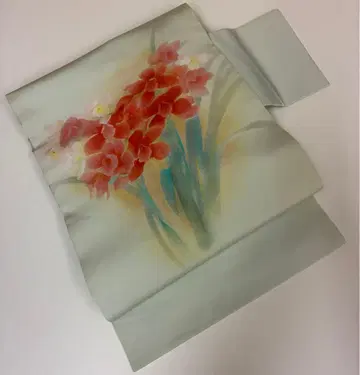 시오제 나고야 오비 꽃무늬 낙관 있음 기모노