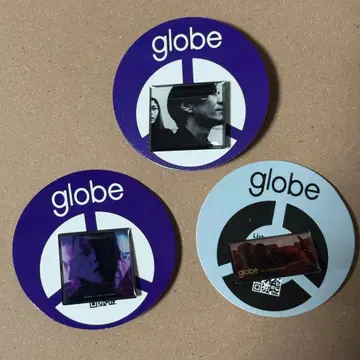 globe 핀 배지 3개 세트
