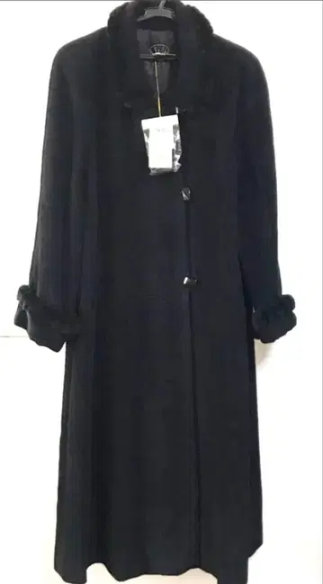 [택 포함 새상품] 긴자 매기 울 고급 롱 코트 블랙 정가 18만 엔