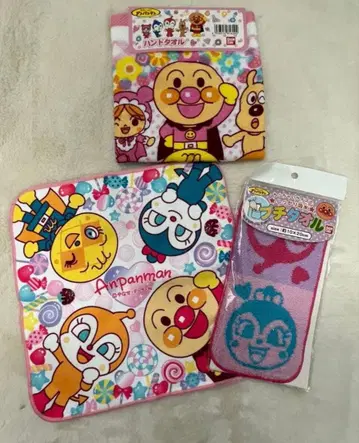 새상품 호빵맨 핸드 타월, 손수건 세트