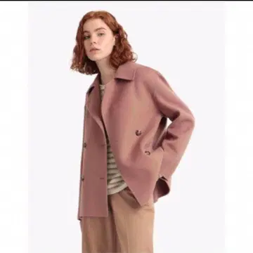 Theory 울 캐시미어 더블 페이스 피 코트 리버 코트 정가 7만