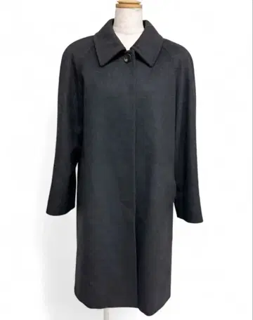 BISTY 월드 블랙 울 100% 롱 코트 일본제