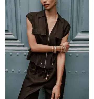 zara XS.S 새상품급 상의&팬츠 셋업 브라운 베스트