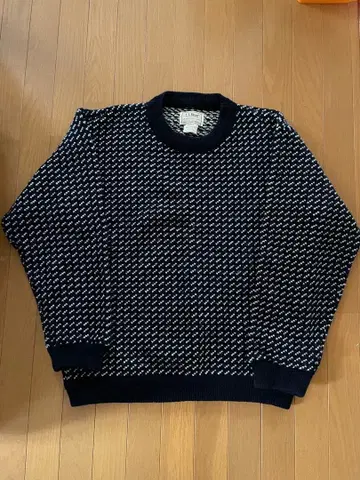 70s~80s L.L.Bean 버즈아이 니트 L 사이즈